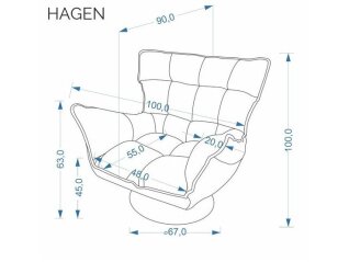 Sukamas fotelis HAGEN