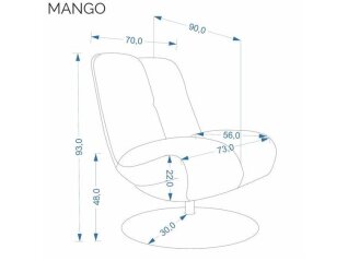 Sukamas fotelis MANGO