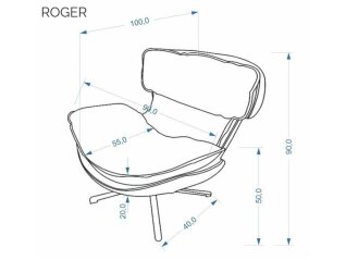 Sukamas fotelis ROGER