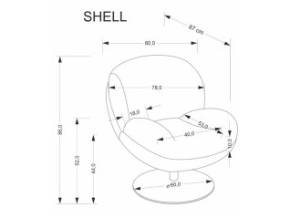 Sukamas fotelis SHELL