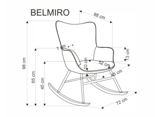 Supamas krėslas BELMIRO