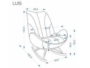 Supamas krėslas LUIS