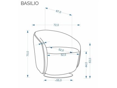 Sukamas fotelis BASILIO Sukamas fotelis BASILIO