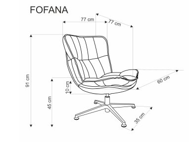 Sukamas fotelis FOFANA