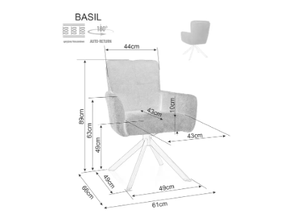 Sukamoji kėdė BASIL VARDO 3