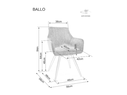 Sukamoji kėdė BALLO BREGO 5