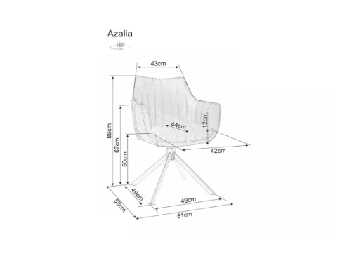 Sukamoji kėdė AZALIA VELVET 3