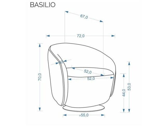 Sukamas fotelis BASILIO 2