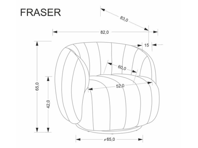 Sukamas fotelis FRASER 2