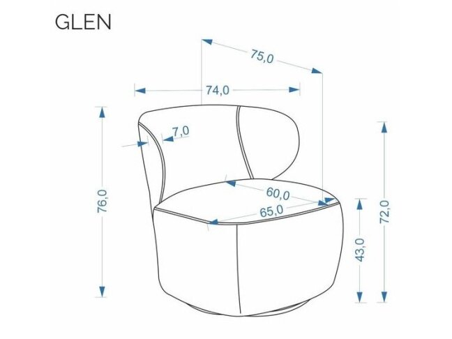 Sukamas fotelis GLEN 3