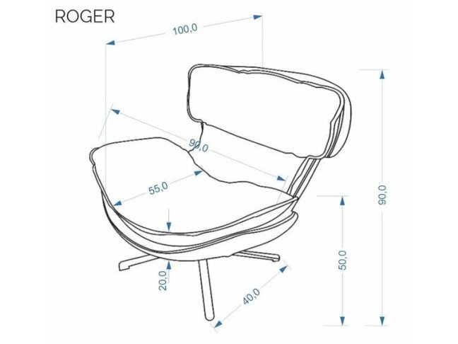Sukamas fotelis ROGER 2