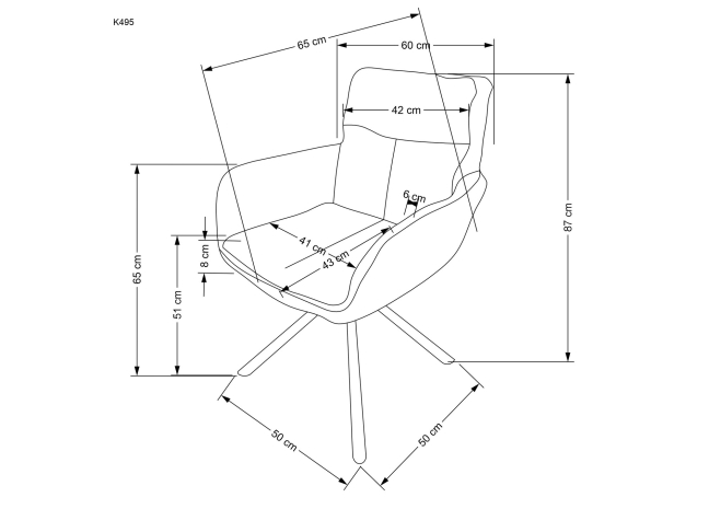 Sukamoji kėdė K-495 11 Sukamoji kėdė K-495 11
