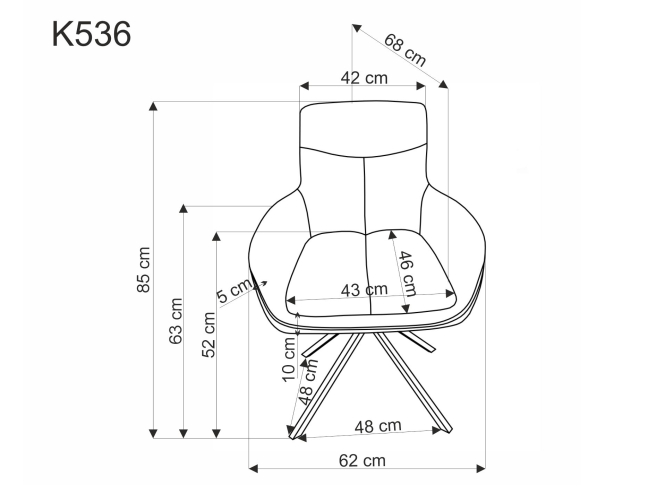 Sukamoji kėdė K-536 13 Sukamoji kėdė K-536 13