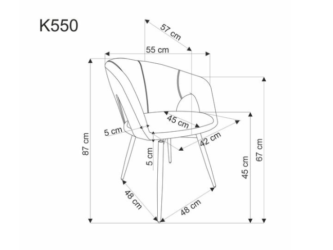 Sukamoji kėdė K-550 11 Sukamoji kėdė K-550 11