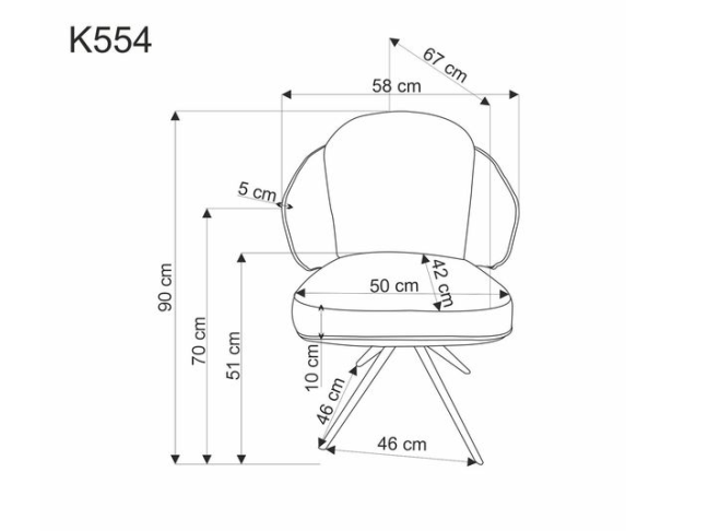 Sukamoji kėdė K-554 11 Sukamoji kėdė K-554 11