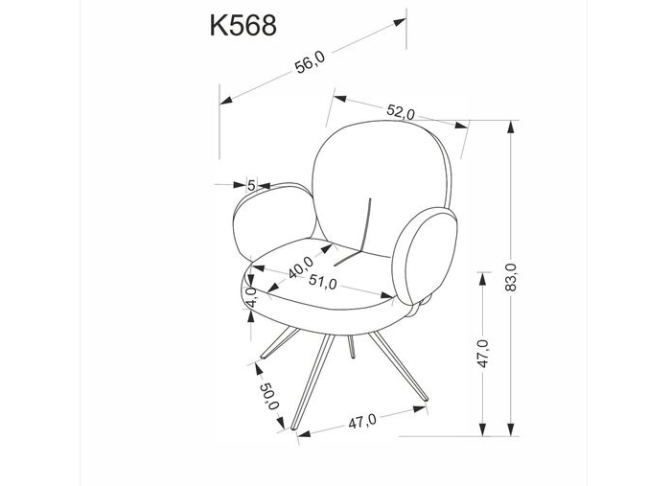 Sukamoji kėdė K-568 9 Sukamoji kėdė K-568 9