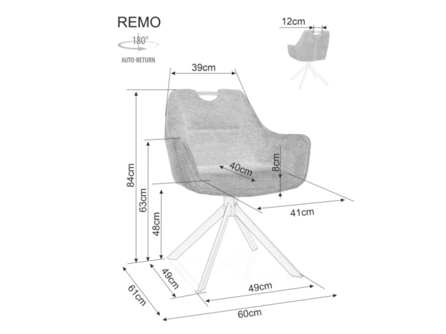 Sukamoji kėdė REMO BREGO 5