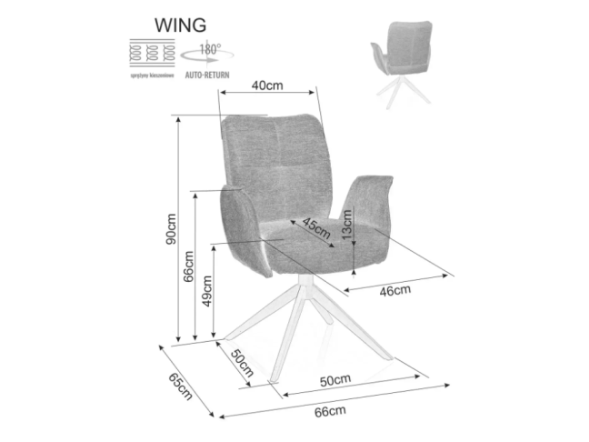 Sukamoji kėdė WING BREGO 5