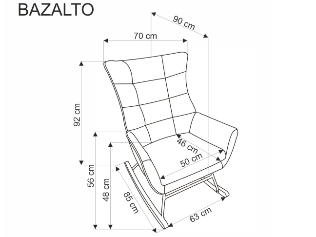 Supamas krėslas BAZALTO 15 Supamas krėslas BAZALTO 15
