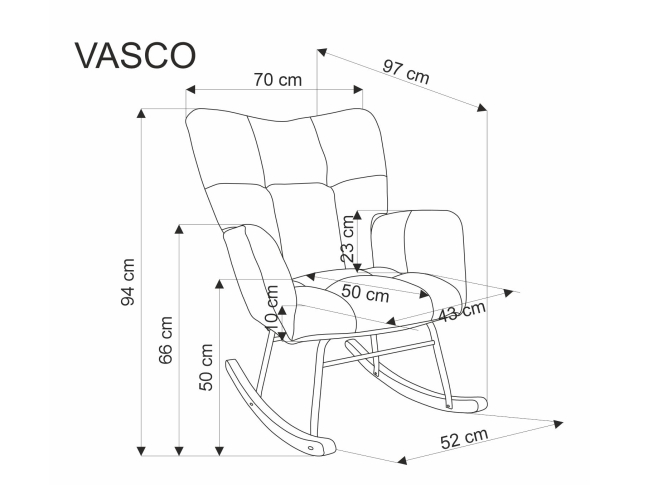 Supamas krėslas VASCO 11