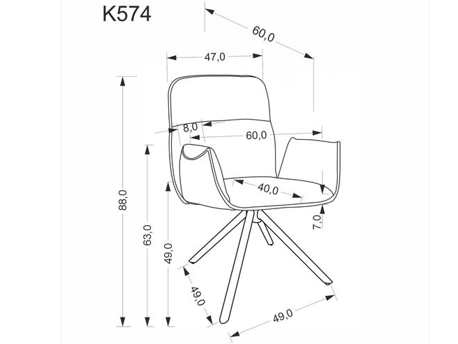 Sukamoji kėdė K-574 9
