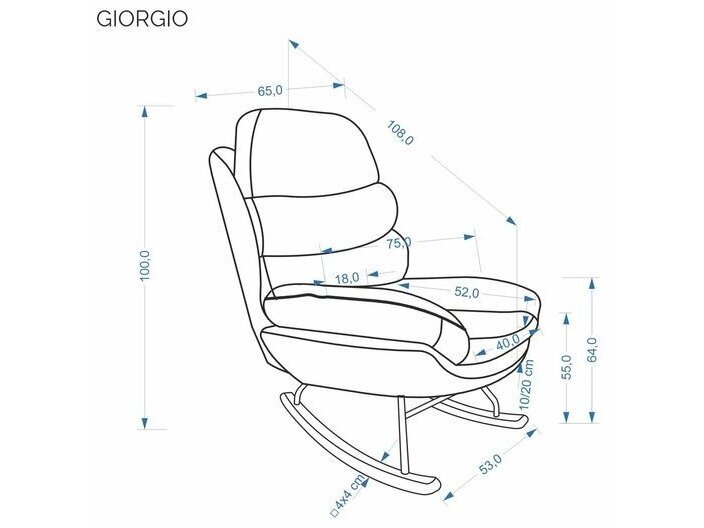 Supamas krėslas GIORGIO 1 Supamas krėslas GIORGIO 1