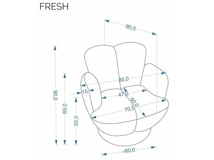 Sukamas fotelis FRESH 2 Sukamas fotelis FRESH 2