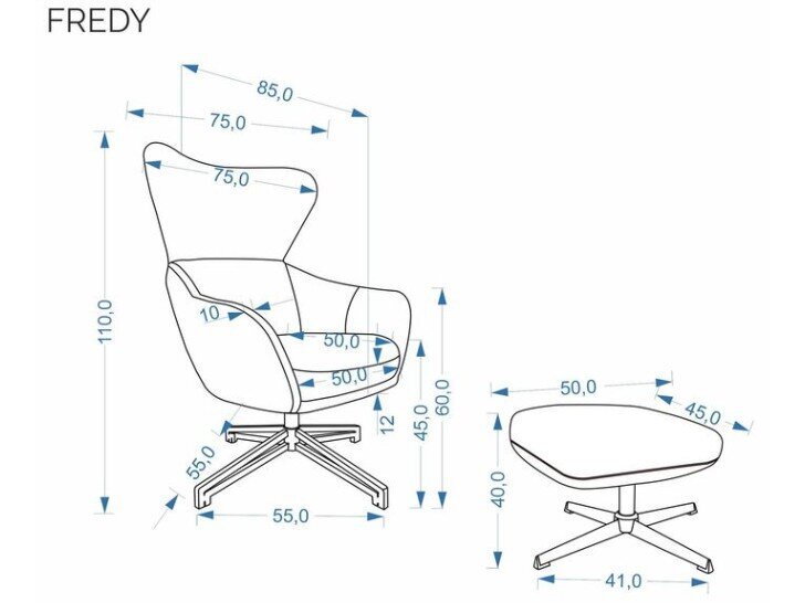 Sukamas fotelis su pakoju FREDY 2 Sukamas fotelis su pakoju FREDY 2