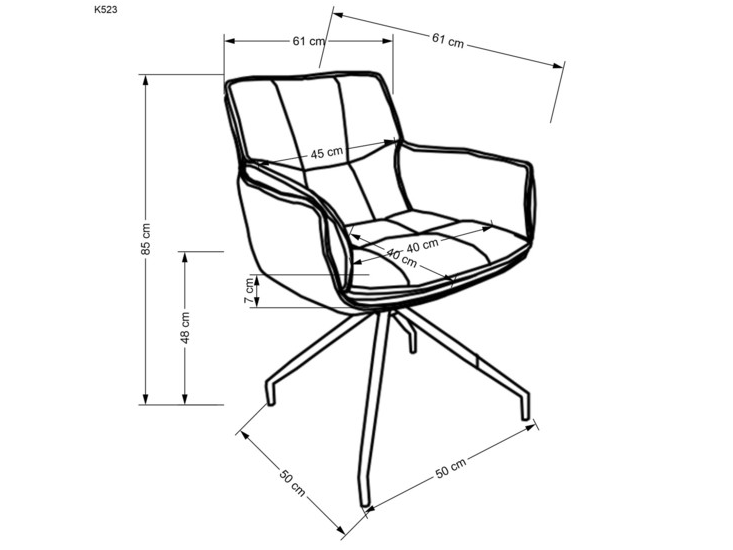 Sukamoji kėdė K-523 13 Sukamoji kėdė K-523 13