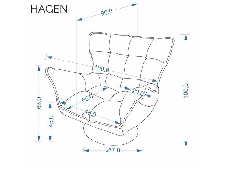 Sukamas fotelis HAGEN 2 Sukamas fotelis HAGEN 2