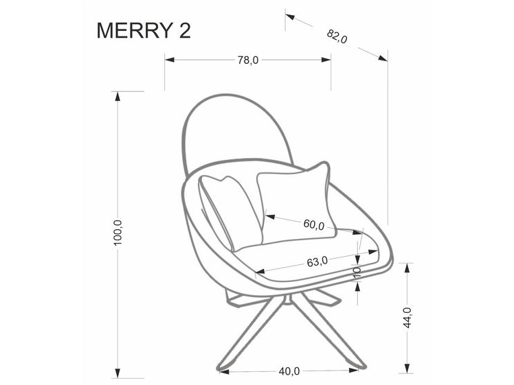 Sukamas fotelis MERRY 2 2