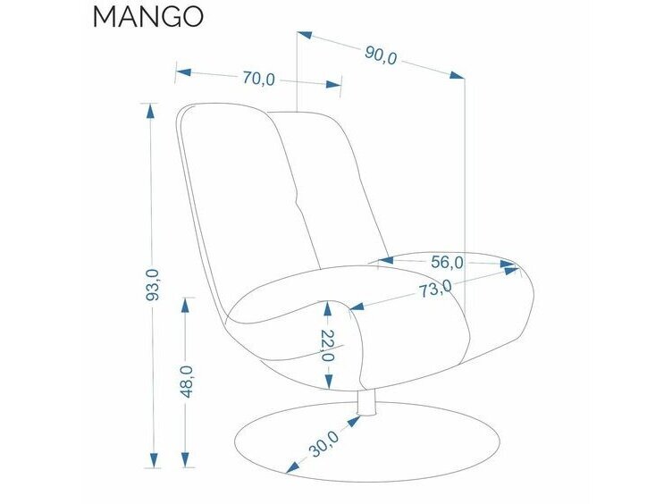 Sukamas fotelis MANGO 2