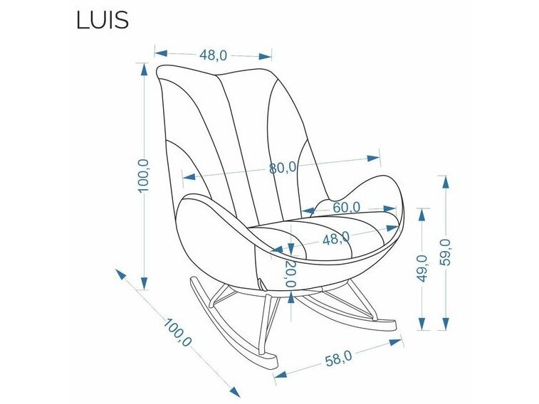 Supamas krėslas LUIS 2 Supamas krėslas LUIS 2