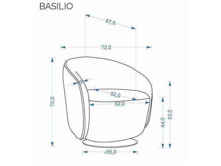 Sukamas fotelis BASILIO 2