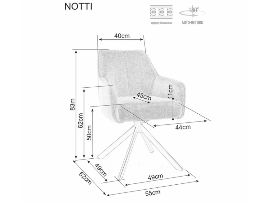 Sukamoji kėdė NOTTI BREGO 8 Sukamoji kėdė NOTTI BREGO 8