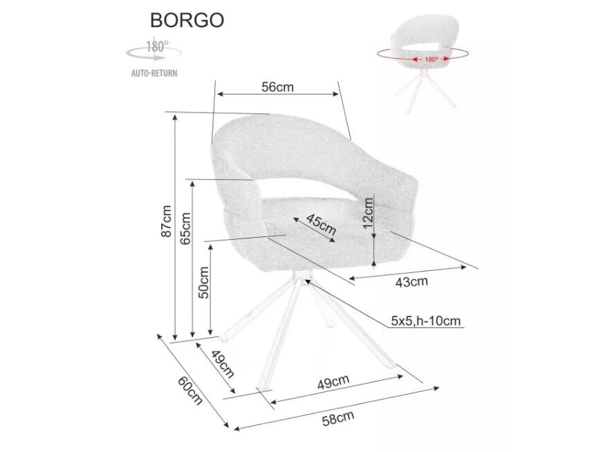 Sukamoji kėdė BORGO LEO 4 Sukamoji kėdė BORGO LEO 4