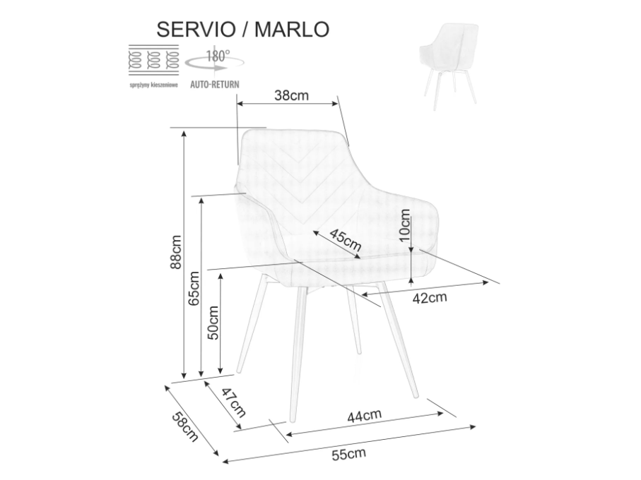 Sukamoji kėdė SERVIO BREGO 7 Sukamoji kėdė SERVIO BREGO 7