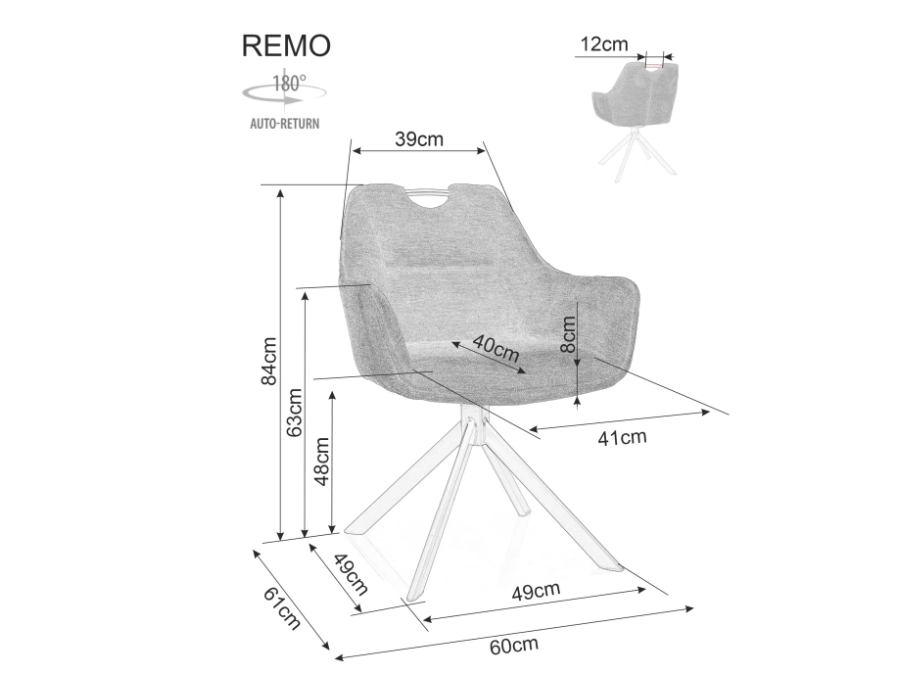 Sukamoji kėdė REMO BREGO 5 Sukamoji kėdė REMO BREGO 5