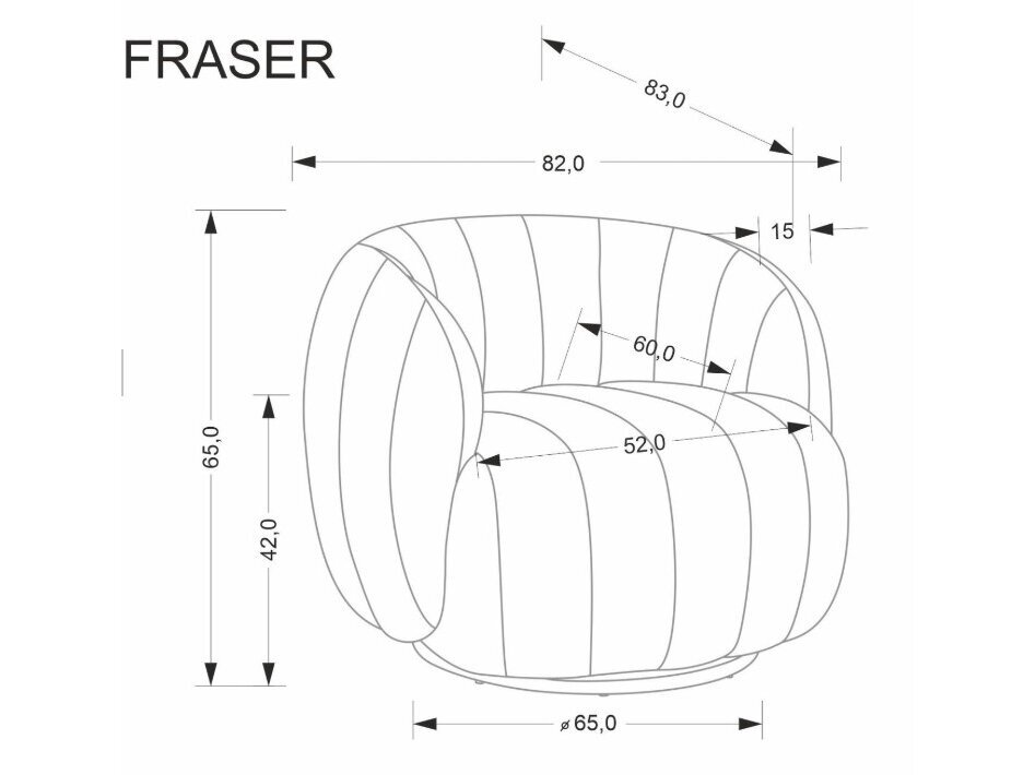 Sukamas fotelis FRASER 13