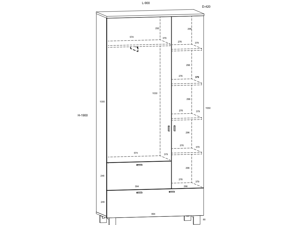 Svetainės baldų komplektas VEGAS 4 5