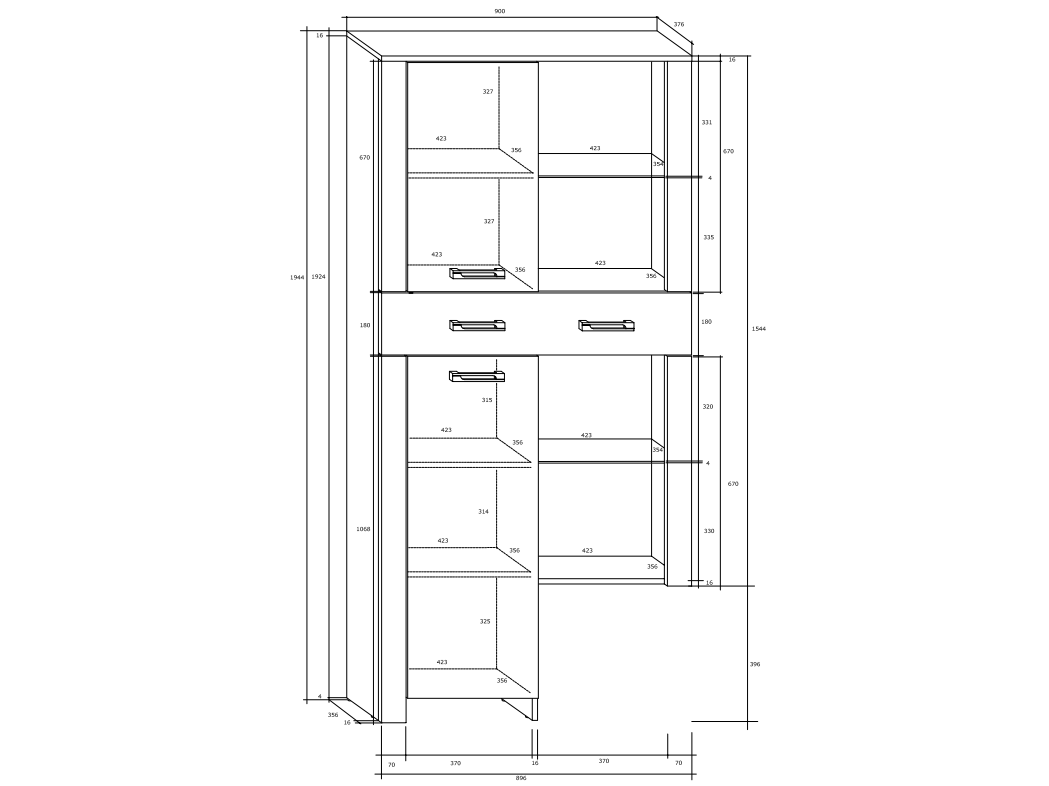 Svetainės baldų komplektas HUGO 1 2