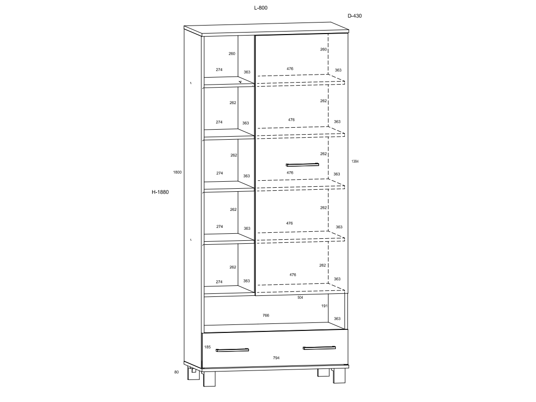 Svetainės baldų komplektas COOL 4 5