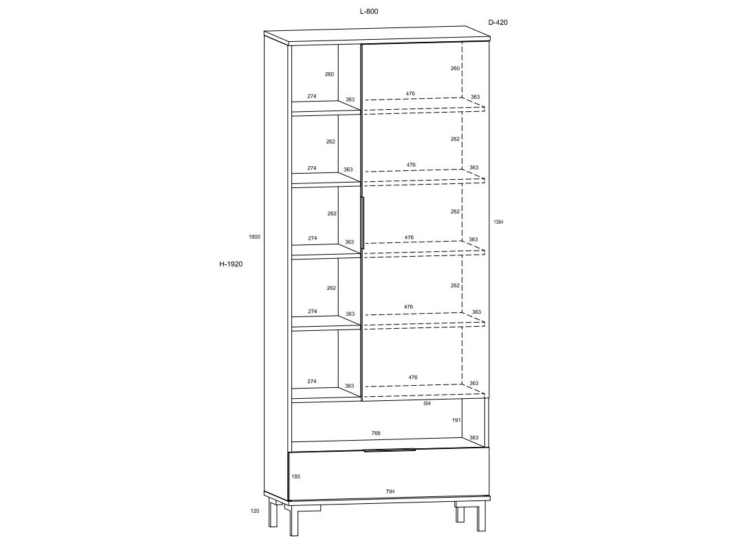 Svetainės baldų komplektas FRESH 2 3