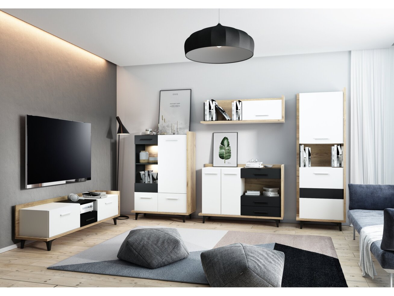 Svetainės baldų komplektas BOX 3