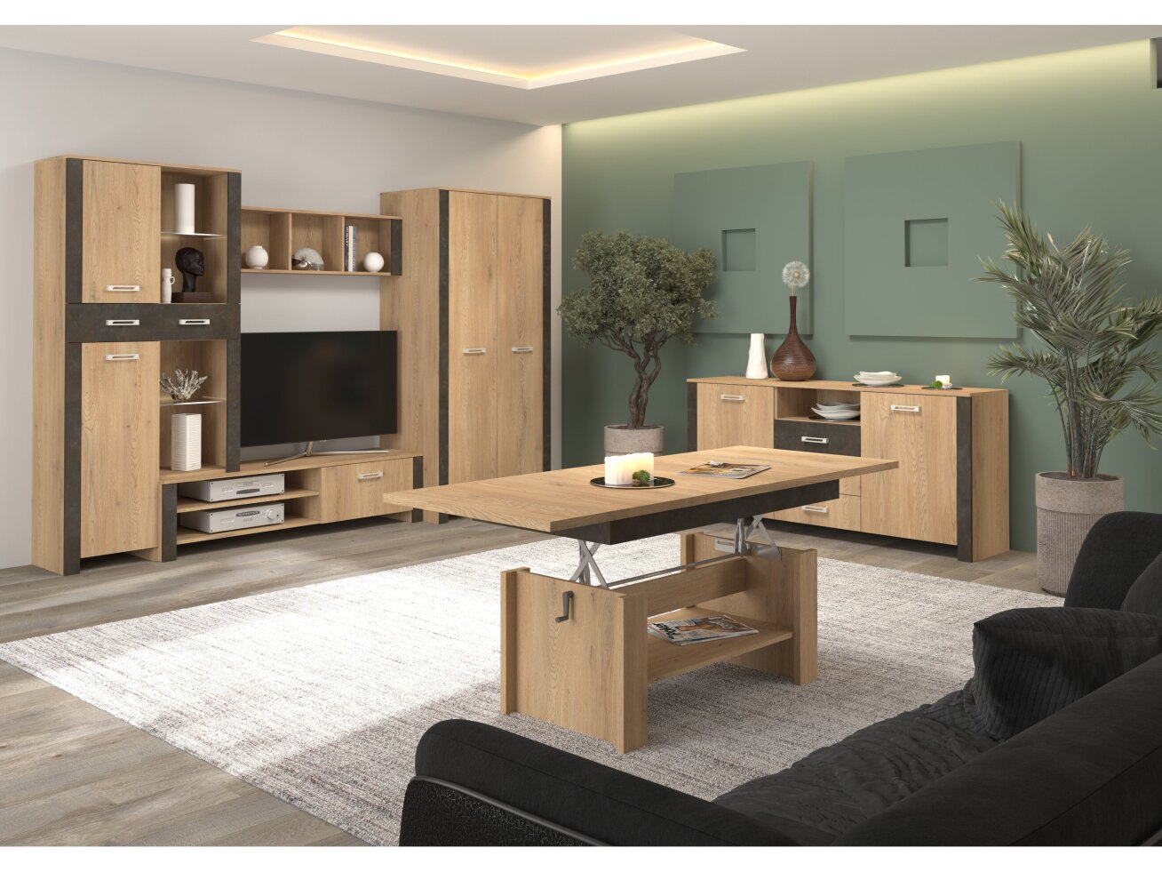 Svetainės baldų komplektas HUGO 2