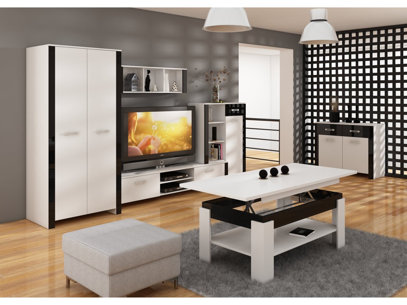 Svetainės baldų komplektas HUGO 4