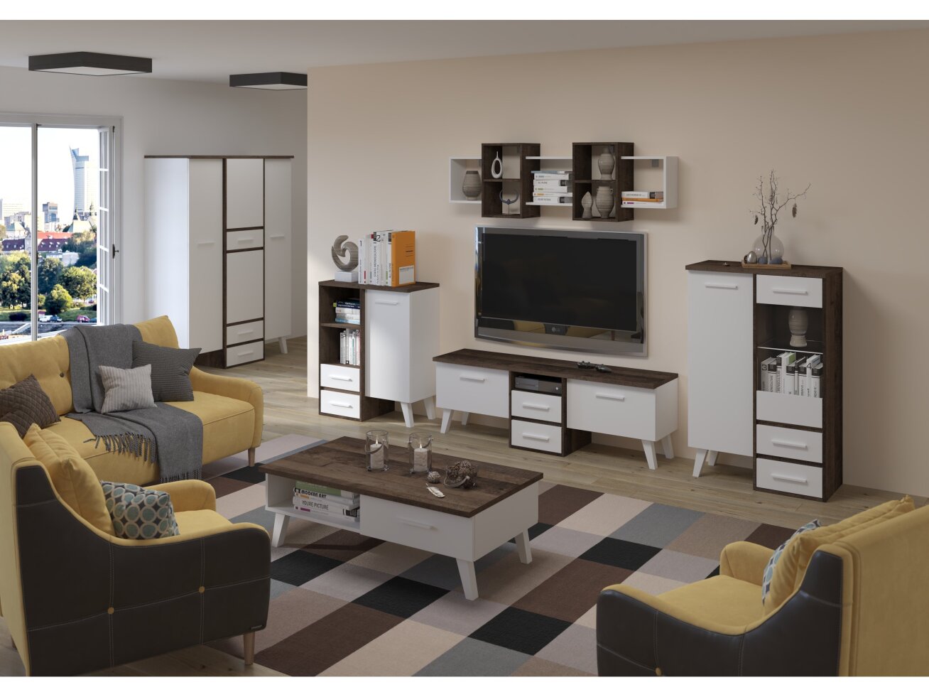 Svetainės baldų komplektas NORDIS 2 Svetainės baldų komplektas NORDIS 2