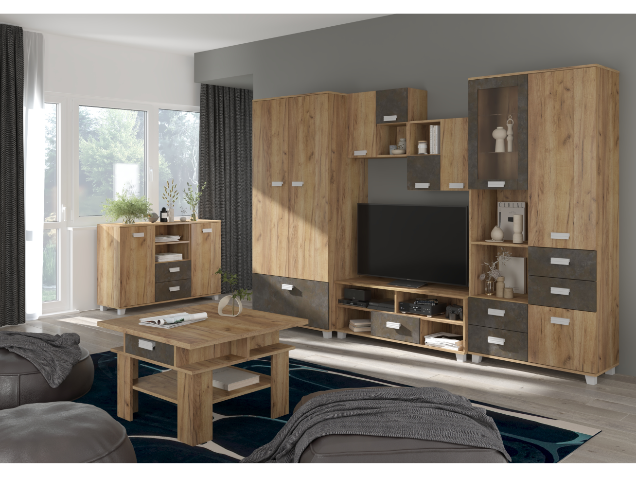 Svetainės baldų komplektas SOLO 1 Svetainės baldų komplektas SOLO 1