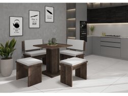 Valgomojo komplektas BOND mažas eko balta