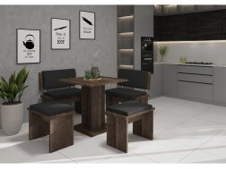 Valgomojo komplektas BOND mažas eko juoda